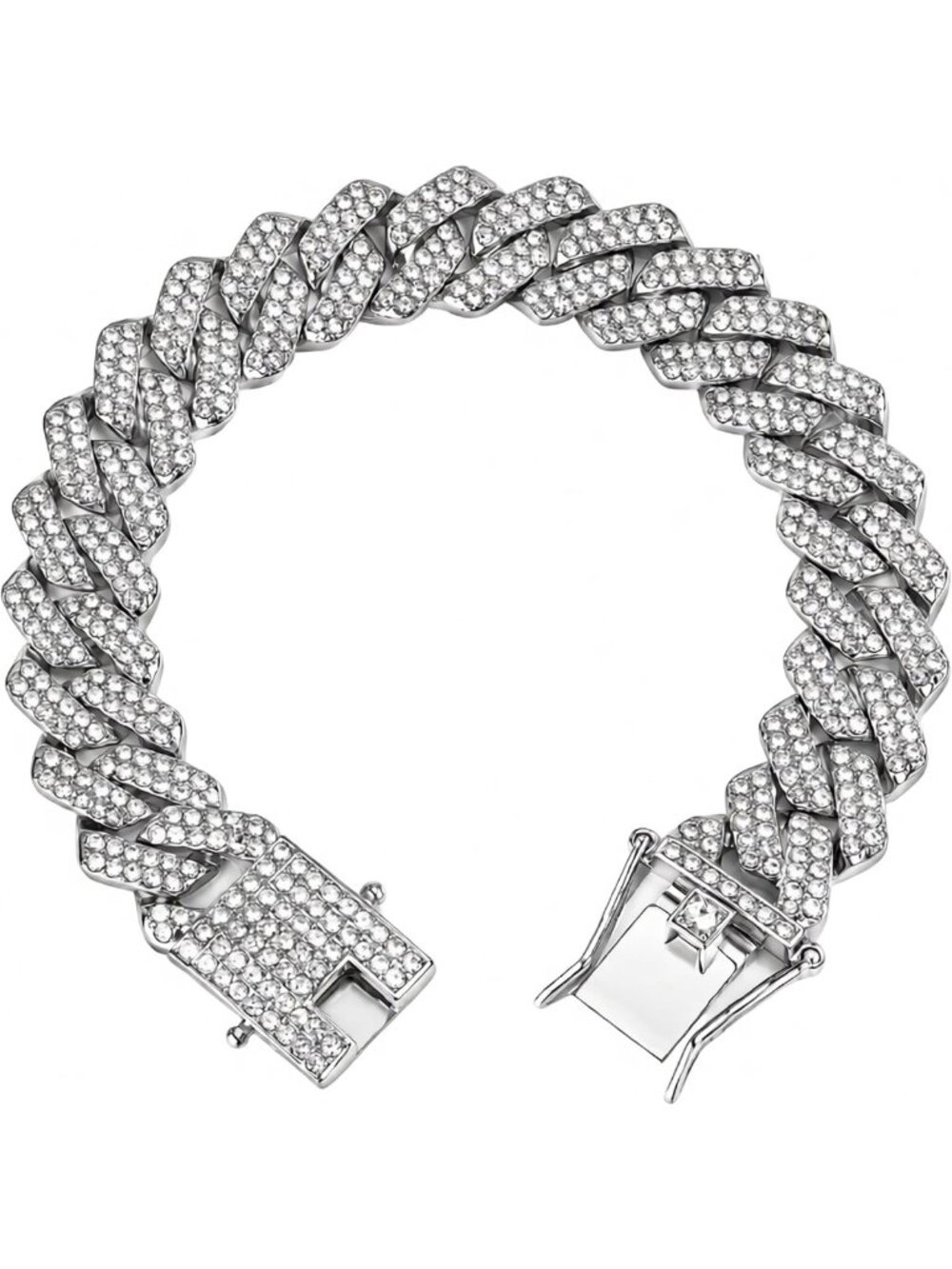 Stylish Cuban Link Chain Bracelet for Men - Gold/Silver 14mm Hip Hop Jewelry